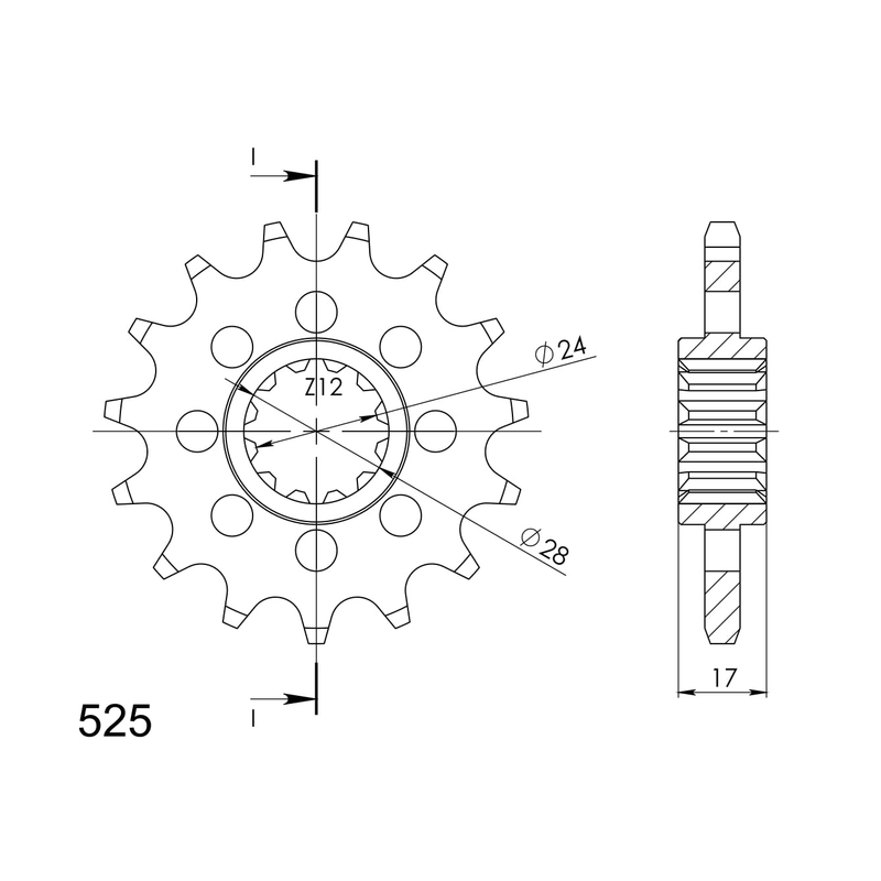 Front sprocket SUPERSPROX 15T, 525 wyprzedaż