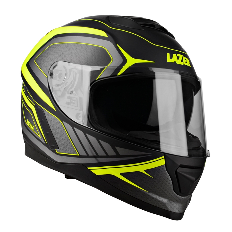 Integralny kask motocyklowy Lazer Rafale Hexa czarno-fluo żółty wyprzedaż