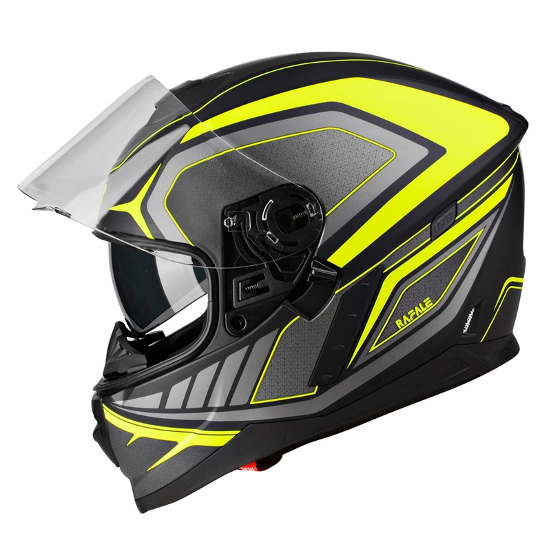 Integralny kask motocyklowy Lazer Rafale Hexa czarno-fluo żółty wyprzedaż