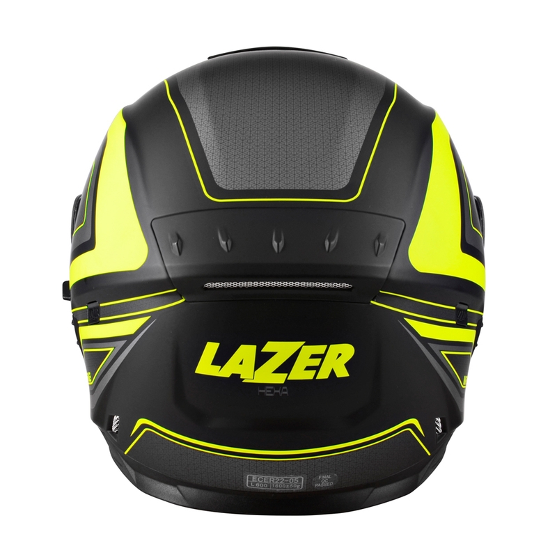 Integralny kask motocyklowy Lazer Rafale Hexa czarno-fluo żółty wyprzedaż