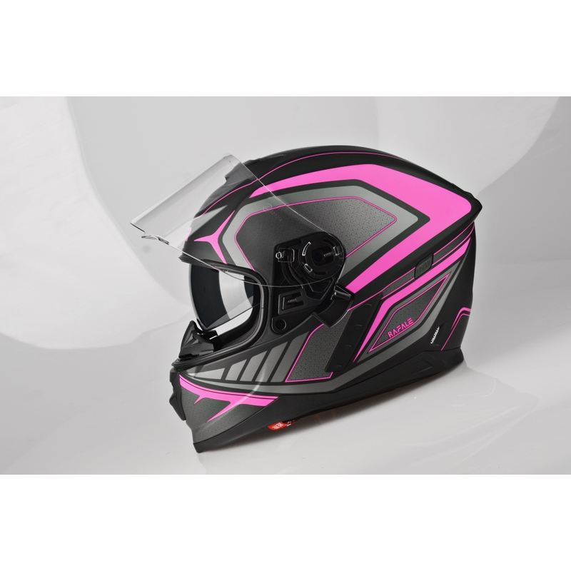 Integralny kask motocyklowy Lazer Rafale Hexa czarno-różowy