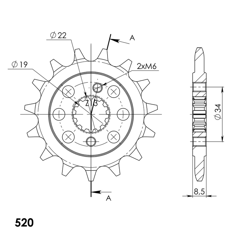 Front sprocket SUPERSPROX 15T, 520 wyprzedaż