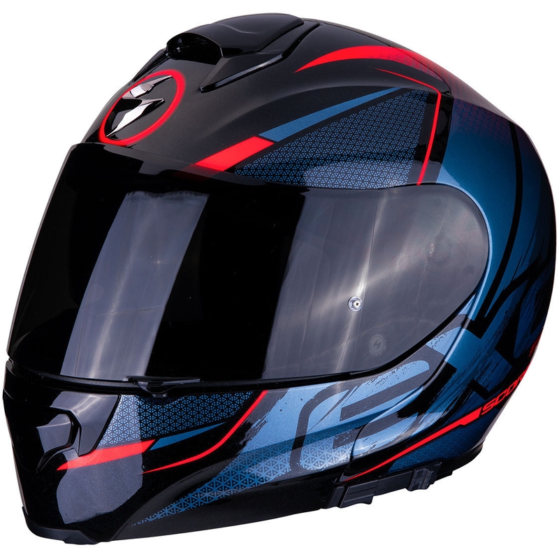 Szczękowy kask motocyklowy Scorpion EXO-3000 Air Creed czarno-czerwony wyprzedaż