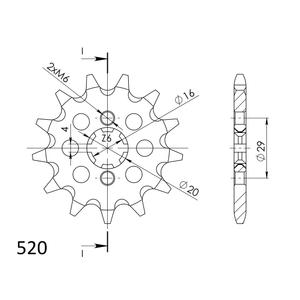 Front sprocket SUPERSPROX CST-422:14 14T, 520