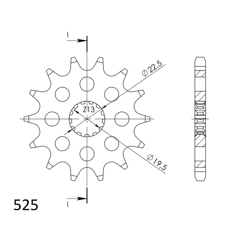 Front sprocket SUPERSPROX 15T, 525