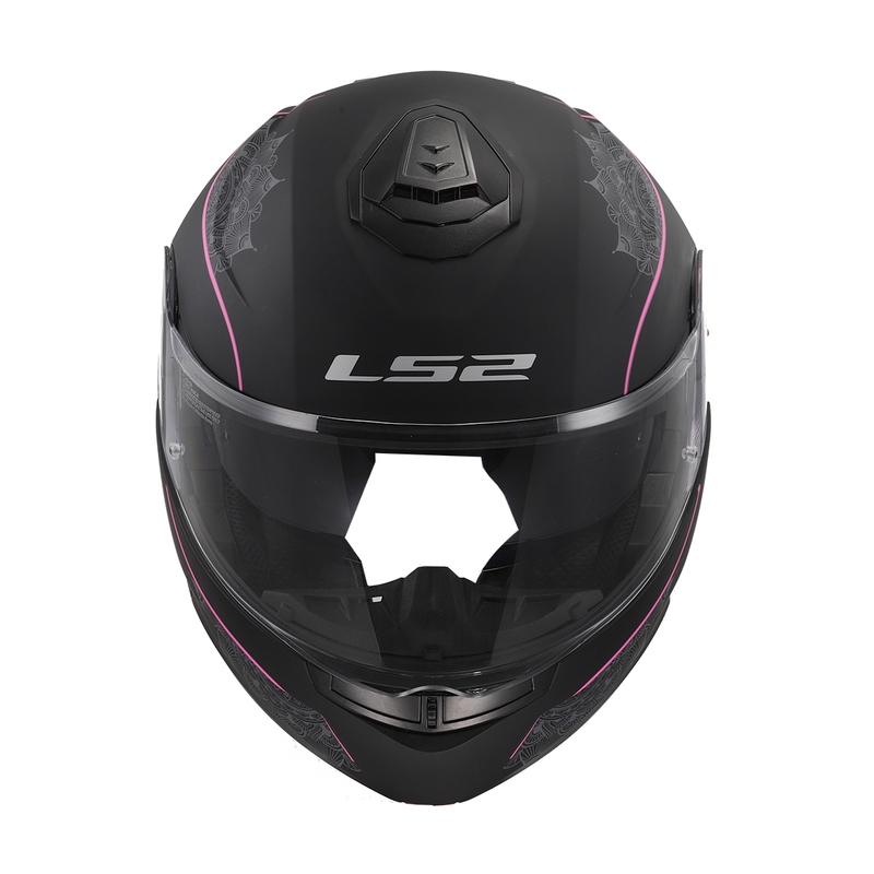 Kask składany LS2 FF908 Strobe II Lux czarno-różowy