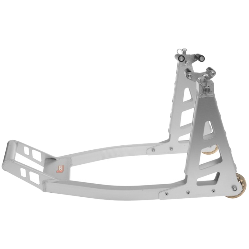 Stojak motocyklowy Q-TECH przód aluminiowy srebrny