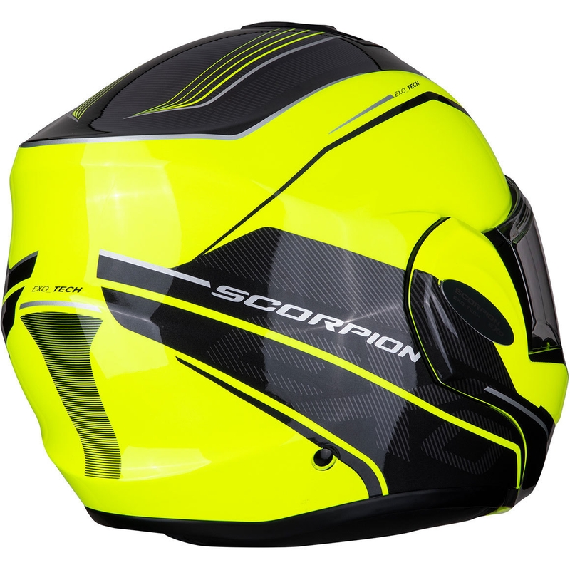 Kask z podnoszoną szczęką Scorpion EXO-TECH Time-Off fluo żółto-srebrny wyprzedaż
