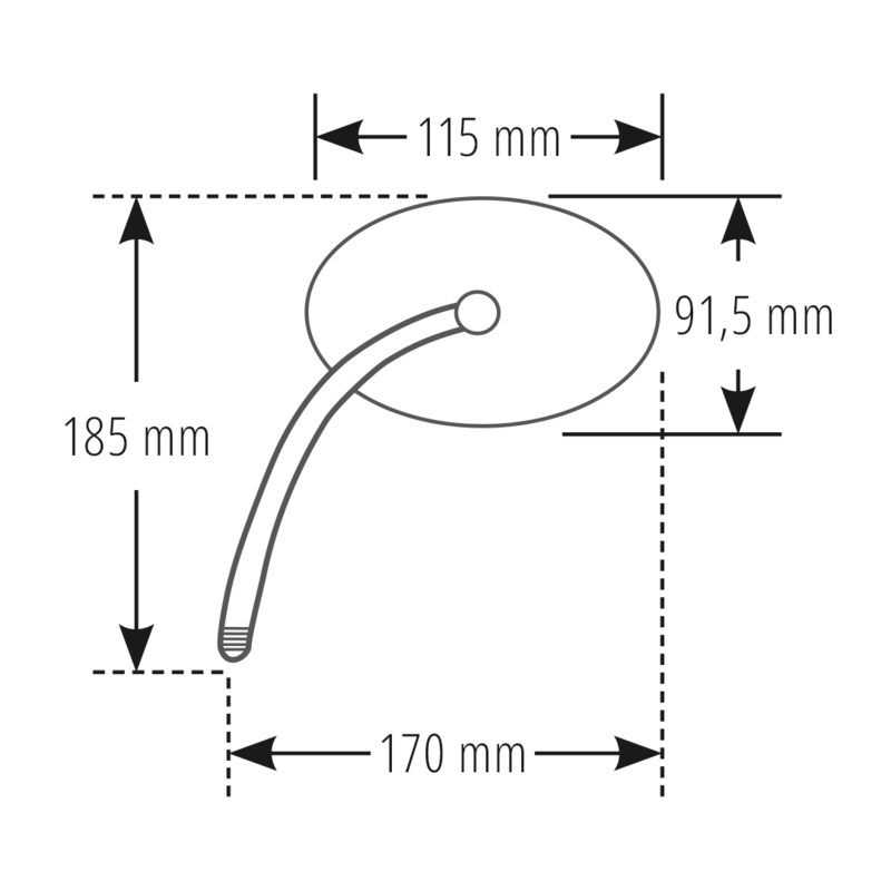 Lusterko wsteczne Highsider Smart Surface lewe/prawe czarne