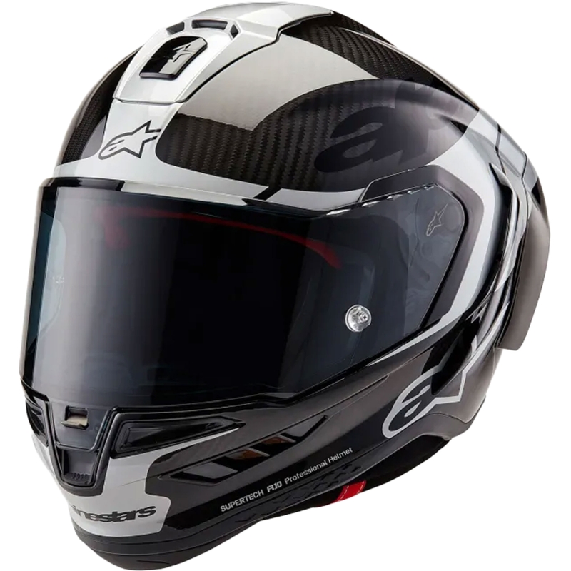Kask motocyklowy integralny Alpinestars Supertech R-10 Element carbon srebrno-czarny
