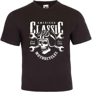 T-shirt RSA American Classic Motorcycles czarny