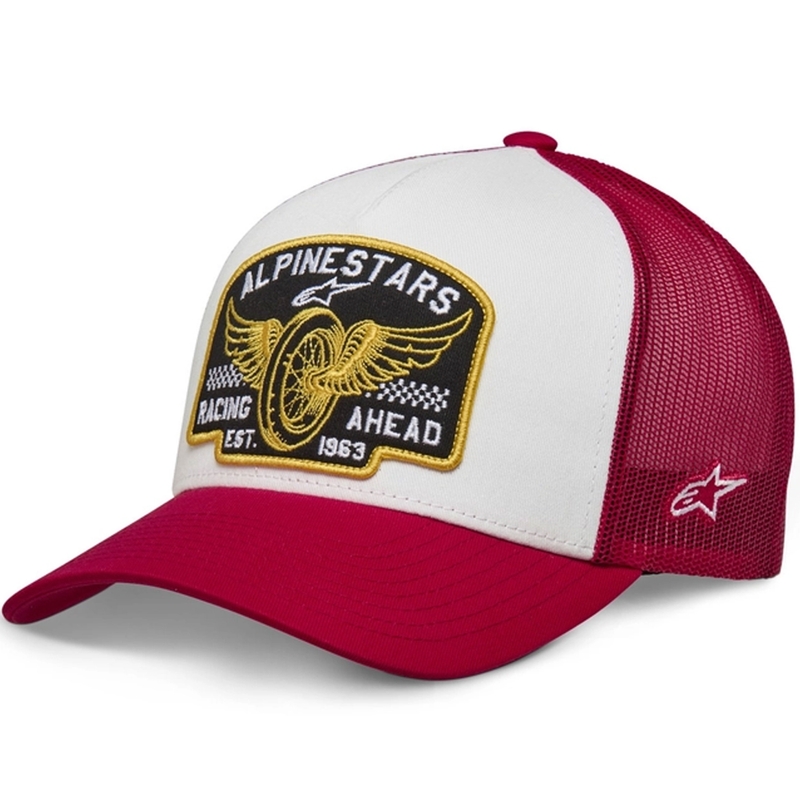 Czapka Alpinestars Heritage Patcher biało-czerwona