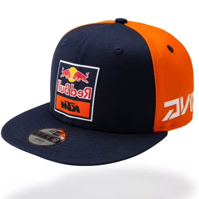 Dziecięca czapka KTM Flat Cap niebiesko-pomarańczowa