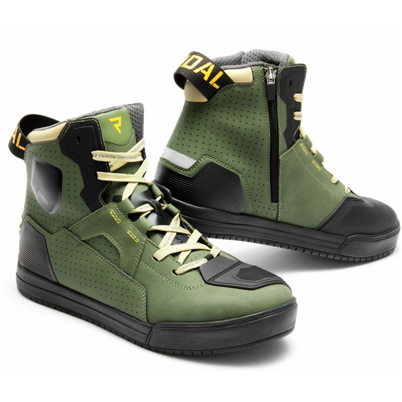 Buty motocyklowe Rebelhorn Vandal II khaki-czarno-pomarańczowe
