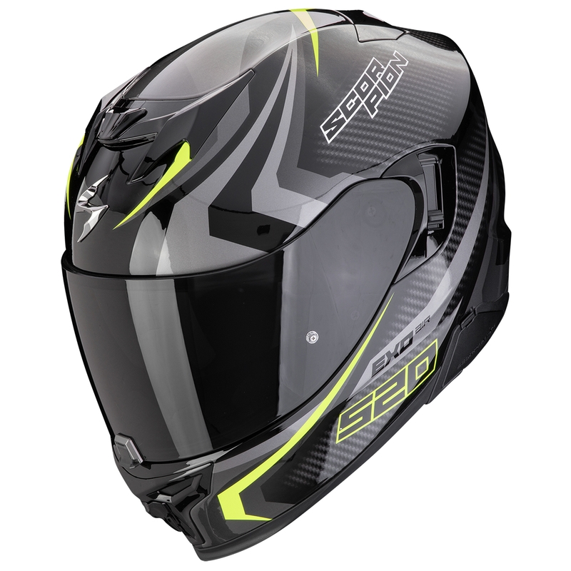 Kask motocyklowy integralny Scorpion EXO-520 EVO AIR TERRA czarno-srebrno-fluo-żółty wyprzedaż