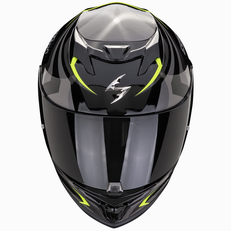 Kask motocyklowy integralny Scorpion EXO-520 EVO AIR TERRA czarno-srebrno-fluo-żółty wyprzedaż