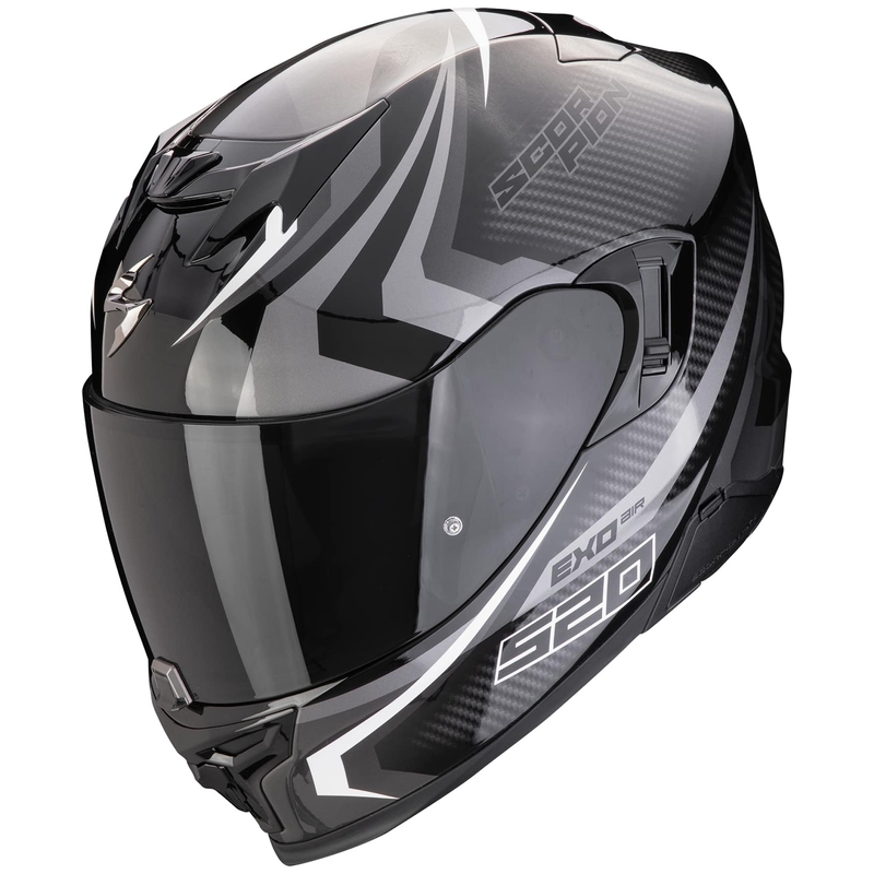 Kask motocyklowy integralny Scorpion EXO-520 EVO AIR TERRA czarno-srebrno-biały wyprzedaż