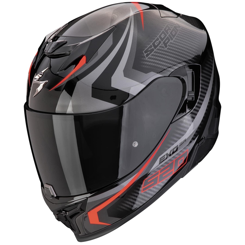 Integrální helma na motorku Scorpion EXO-520 EVO AIR TERRA černo-stříbrno-červená wyprzedaż