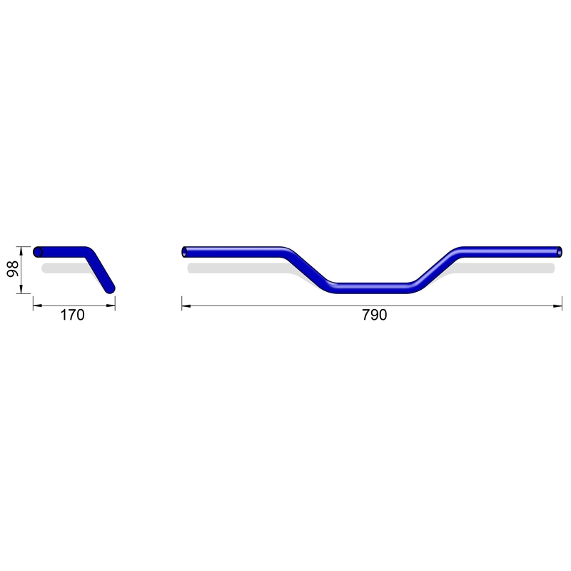 Kierownica motocyklowa Highsider Pro Naked bike L02 7/8 cala chrom
