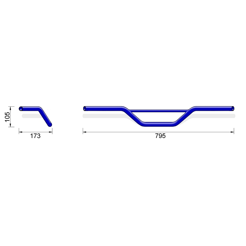 Kierownica motocyklowa Highsider Pro Cross MX2 22mm czarna