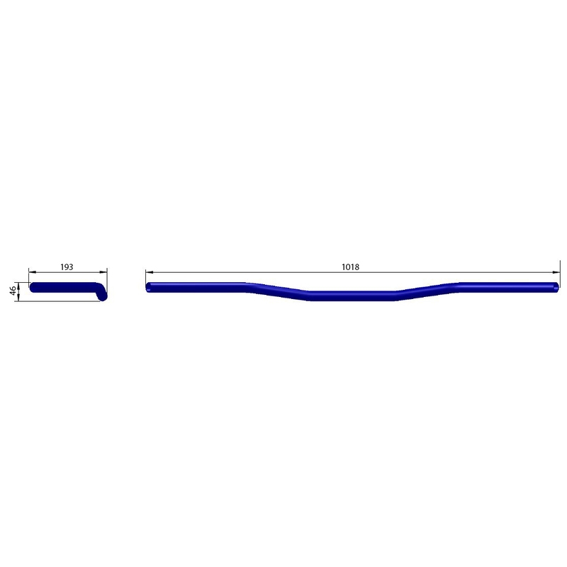 Kierownica motocyklowa Highsider Pro Wide Bar L11 1" cal, 95 mm chrom