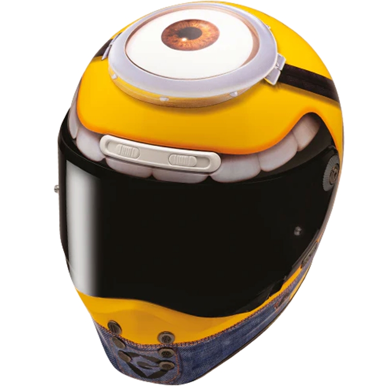 Kask motocyklowy integralny HJC V10 Stuart Minions MC3 żółto-niebieski