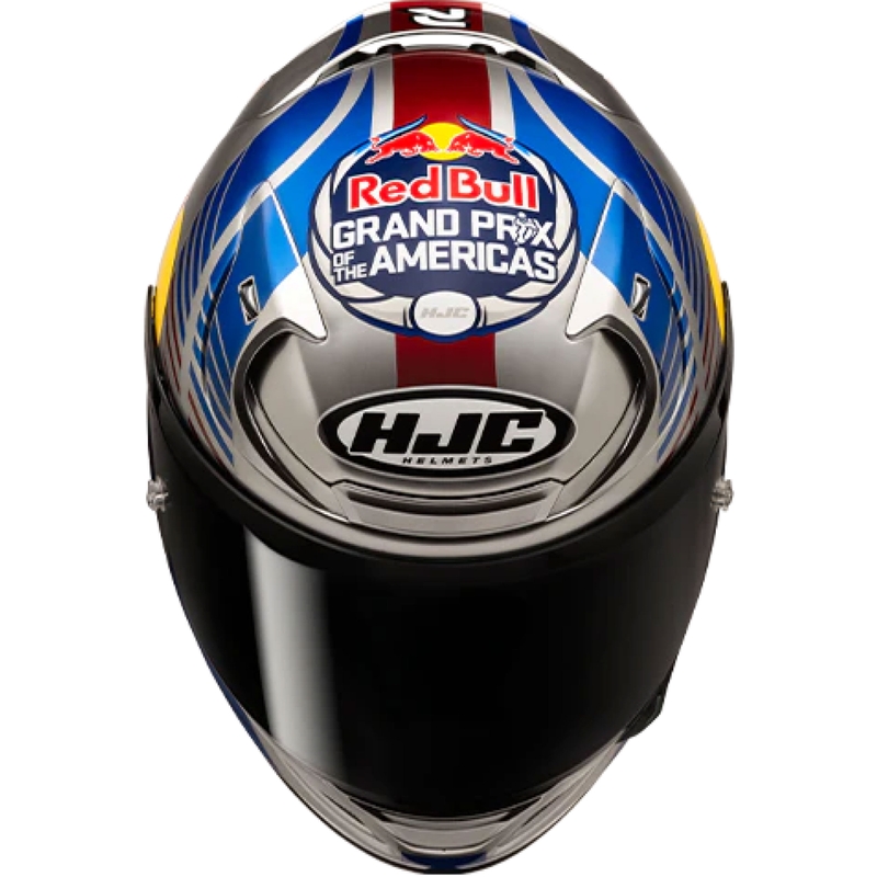 Kask motocyklowy integralny HJC RPHA 12 Red Bull Austin GP II MC21 niebiesko-szary