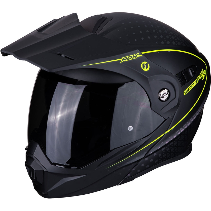 Szczękowy kask enduro Scorpion ADX-1 Horizon czarno-fluo żółty wyprzedaż