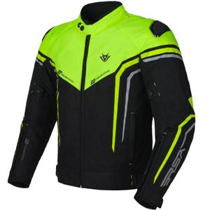 Kurtka motocyklowa RSA Compact 2 EVO czarno-szaro-fluo-żółta