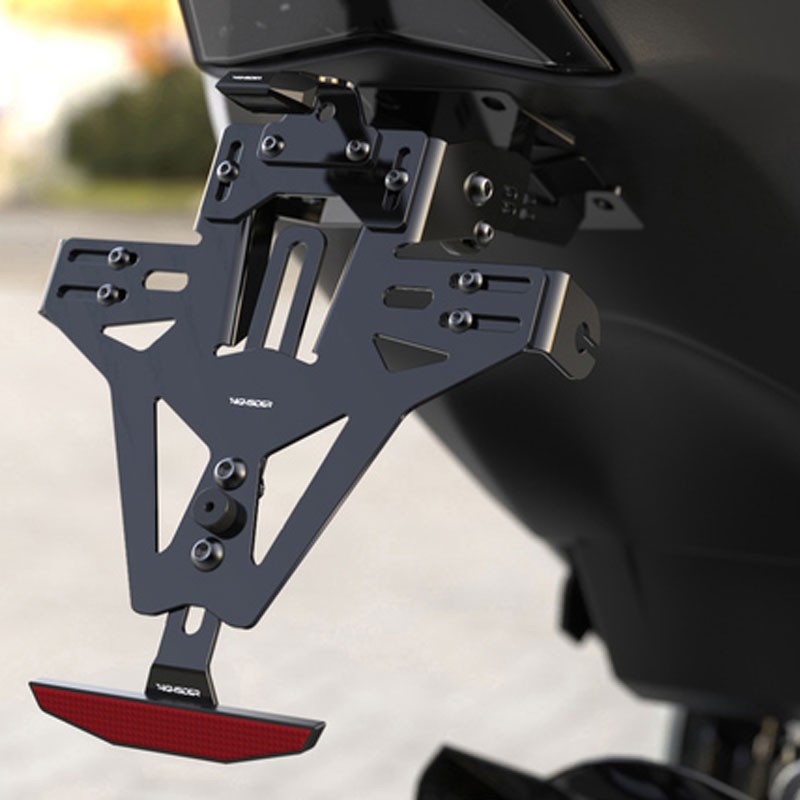 Uchwyt tablicy rejestracyjnej z oświetleniem Highsider Akron-RS PRO BMW S 1000 RR czarny