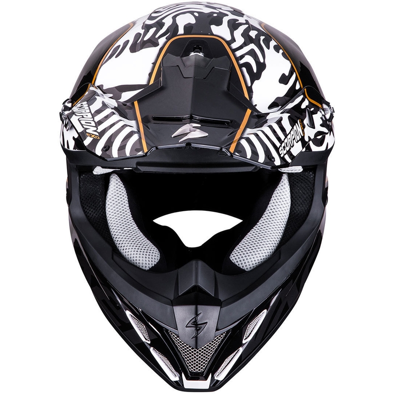 Motocrossowy kask Scorpion VX-21 Air Gnarly czarno-biały