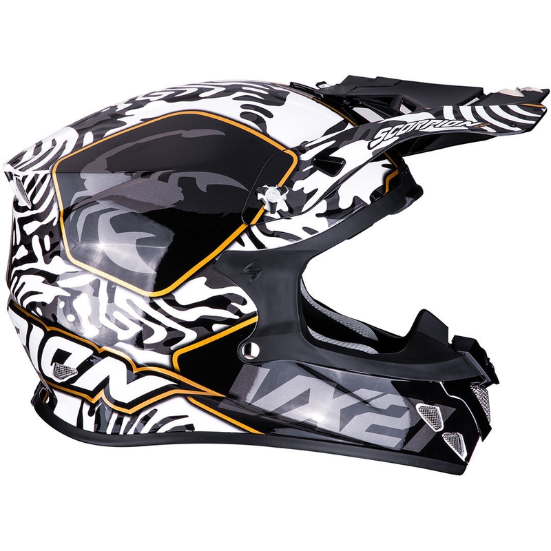 Motocrossowy kask Scorpion VX-21 Air Gnarly czarno-biały