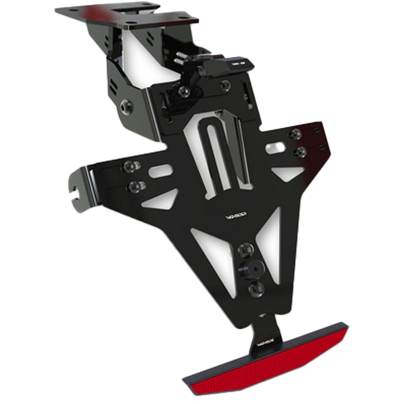 Uchwyt tablicy rejestracyjnej z podświetleniem Highsider Akron RS PRO Kawasaki ER-6 czarny