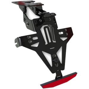 Uchwyt tablicy rejestracyjnej z podświetleniem Highsider Akron RS PRO Kawasaki Ninja, Z750, Z1000 czarny