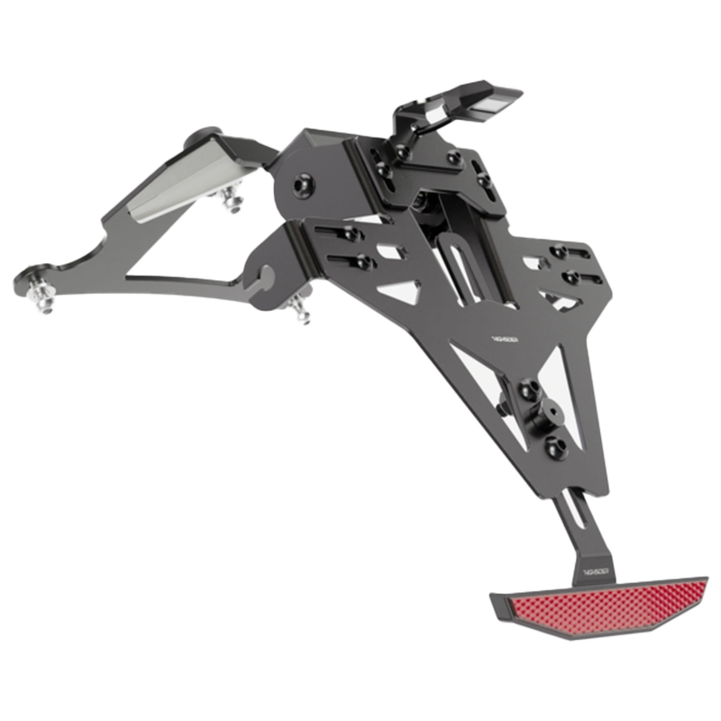 Uchwyt na tablicę rejestracyjną z oświetleniem Highsider Akron RS PRO Kawasaki Z750, Z1000 czarny