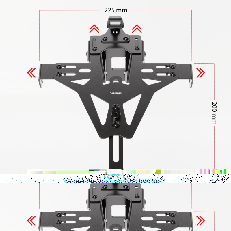 Uchwyt tablicy rejestracyjnej z podświetleniem Highsider Akron RS PRO Suzuki GSX-S 750 czarny