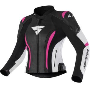 Damska kurtka motocyklowa Shima Miura 2.0 czarno-biało-różowa