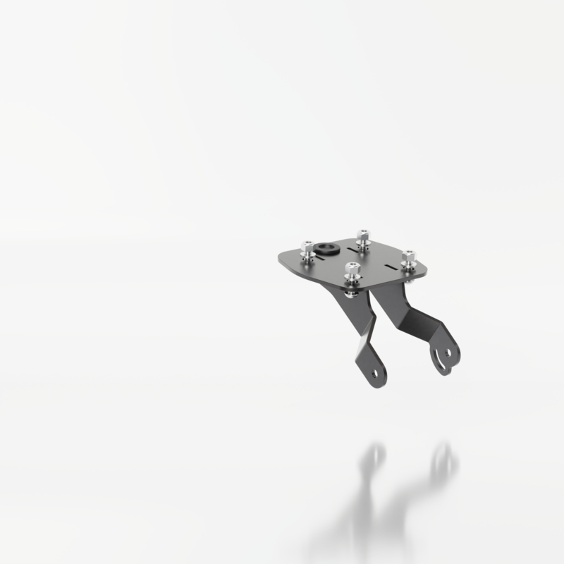 Uchwyt tablicy rejestracyjnej z podświetleniem Highsider Akron RS PRO Yamaha R125, YZF-R125 czarny