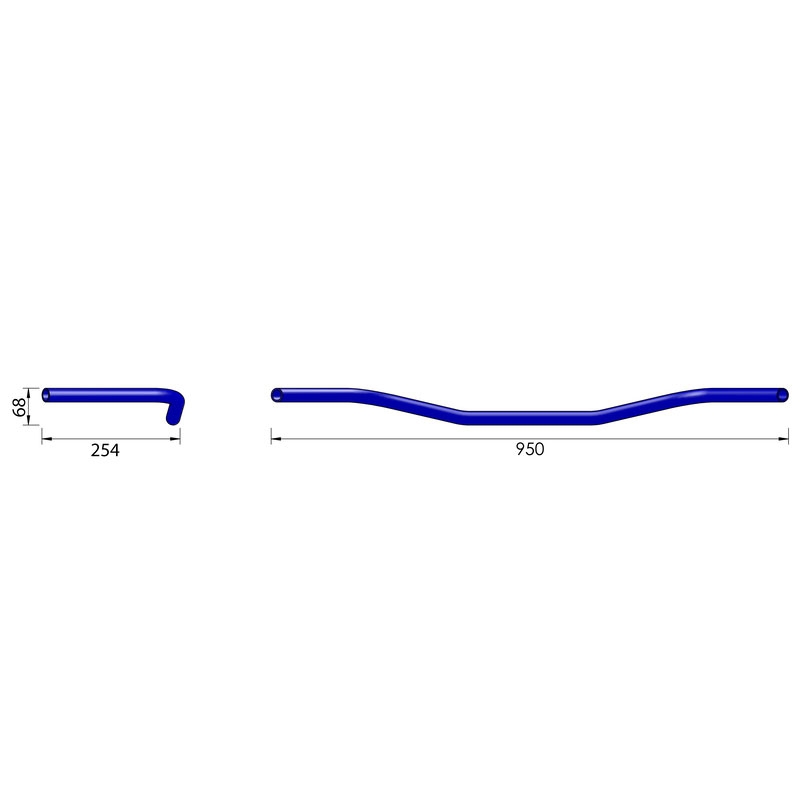 Kierownica motocyklowa Highsider PRO Old Style L12 95 mm chrom