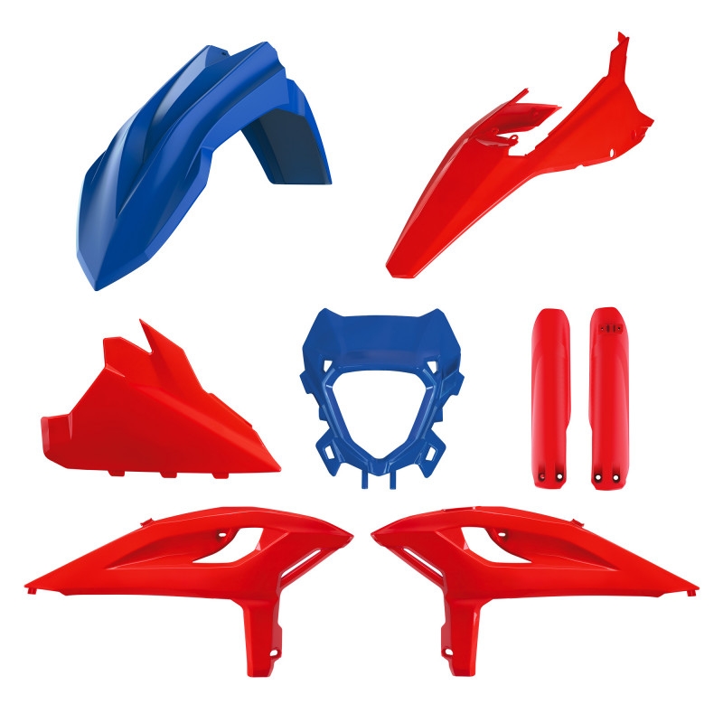 Plastic body kit POLISPORT Blue/Red