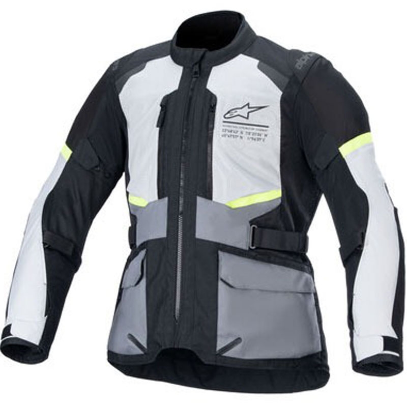 Kurtka motocyklowa Alpinestars Andes Air Drystar jasnoszara-ciemnoszara-czarna-fluo-żółta