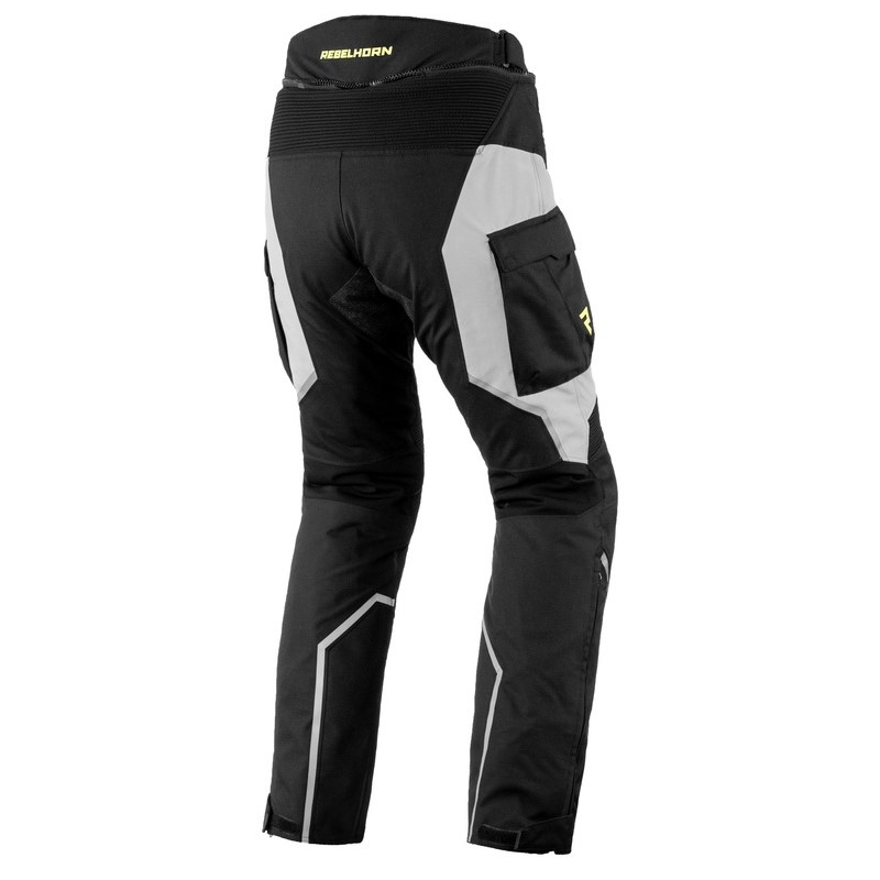 Spodnie motocyklowe Rebelhorn Hardy II szaro-czarno-fluo żółte wyprzedaż