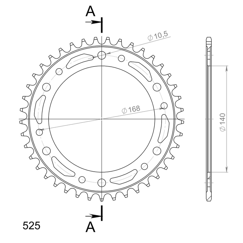 Rear sprocket SUPERSPROX black 41T, 525 wyprzedaż