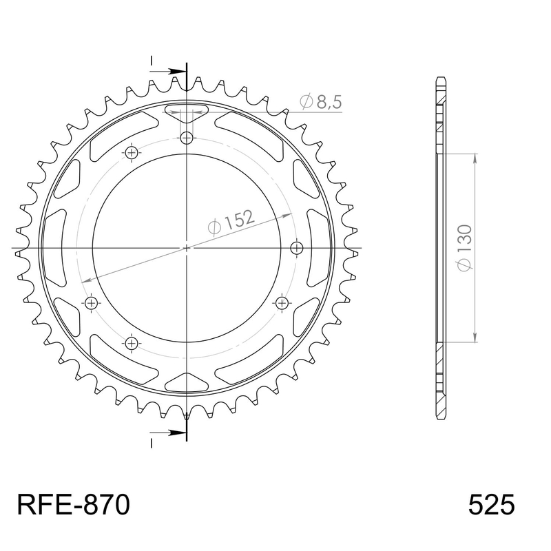 Rear sprocket SUPERSPROX black 41T, 525