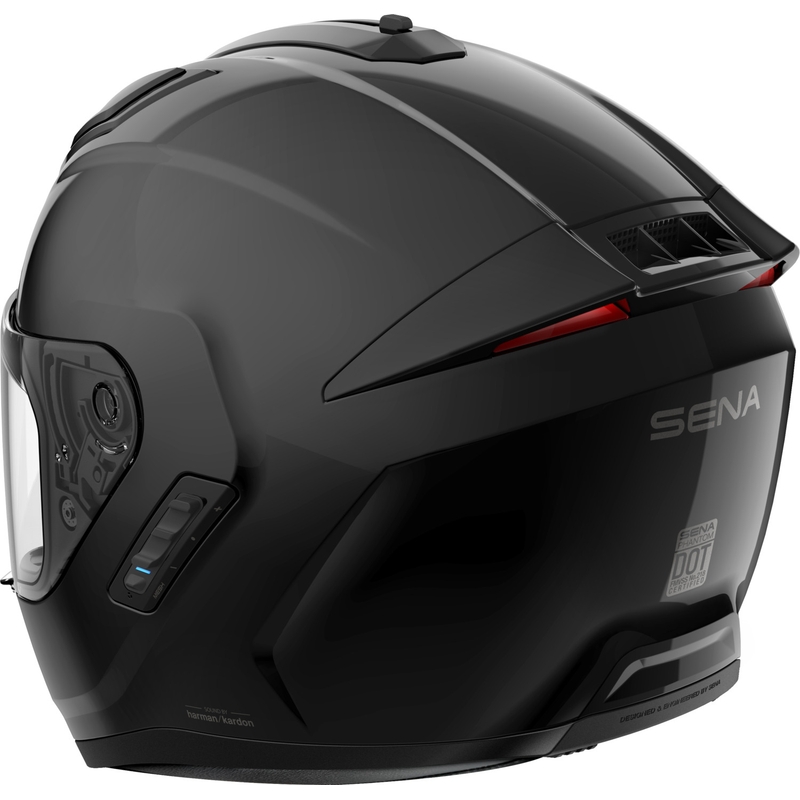 Kask motocyklowy integralny SENA Phantom z siateczkowym zestawem słuchawkowym, matowoczarny