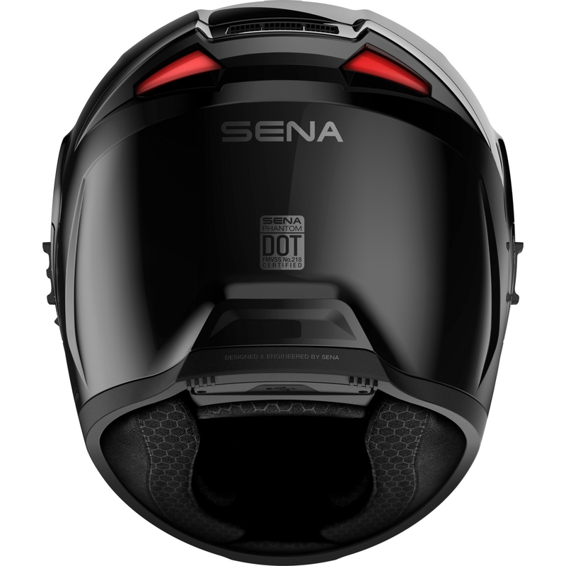 Kask motocyklowy integralny SENA Phantom z siateczkowym zestawem słuchawkowym, matowoczarny