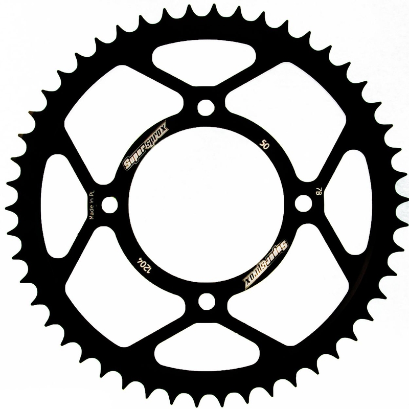 Rear sprocket SUPERSPROX black 50T, 428