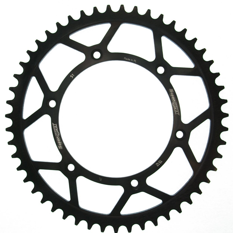 Rear sprocket SUPERSPROX black 51T, 520