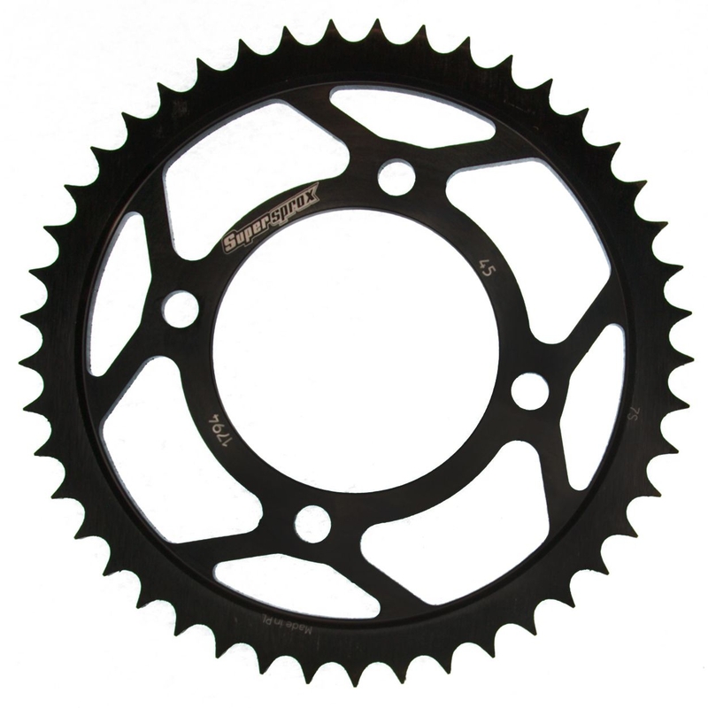 Rear sprocket SUPERSPROX black 45T, 428