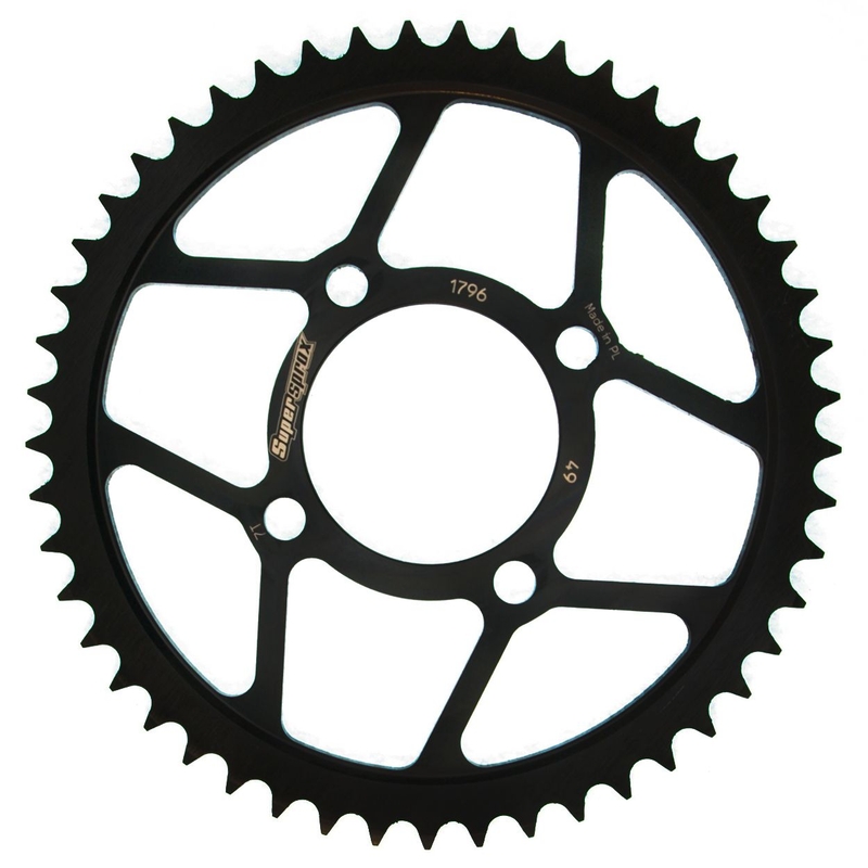 Rear sprocket SUPERSPROX black 49T, 428